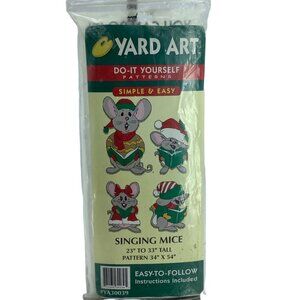 Vtg 1998 Yard Art DIY Christmas Singing Mice 23"-33"‎ Do It Yourself Unopened